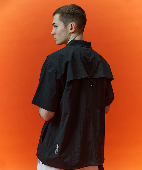 Jamie West Nylon Halfzipup P-Shirts - Black