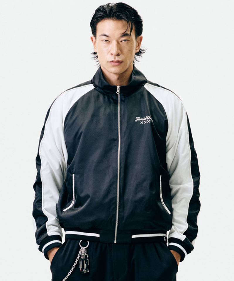 Jamie West Reversible Highneck Souvenir Jacket - Black