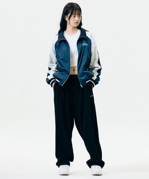 Jamie West Reversible Highneck Souvenir Jacket - Blue