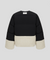 KANDINI Goose Down Wool-Blend Panel Jacket - Black