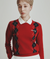 MCC Women's Argyle Crew Neck Sweater - Red