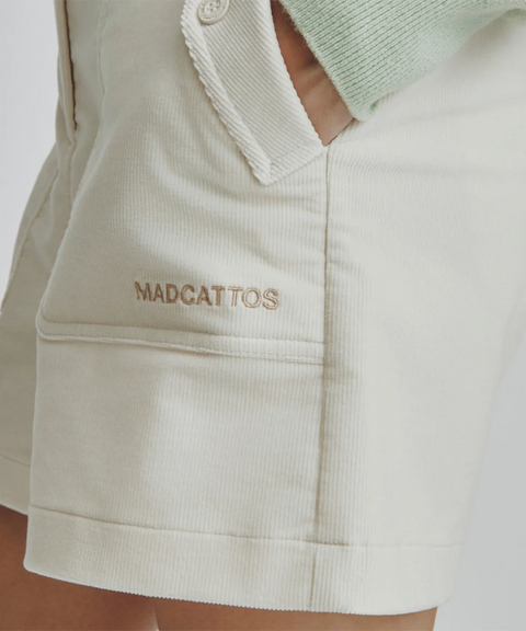 MCC Women's Out Pocket Corduroy Half Pants - Off White