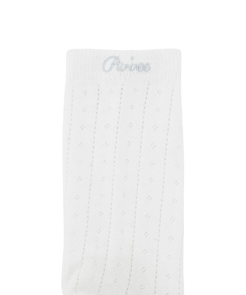 PIV'VEE Pointelle Socks - Cloud White