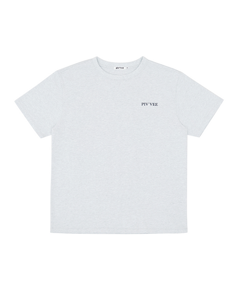 PIV'VEE Positive Sports Club Boxy T-Shirt - Snow Grey