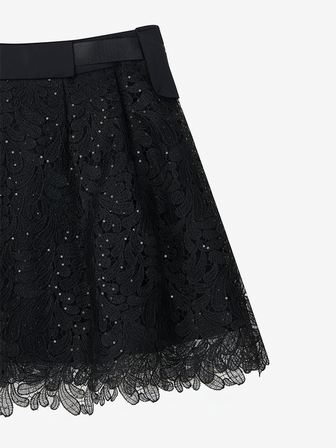 GFJ Golf Women's  Lace Layer Skirt - Black