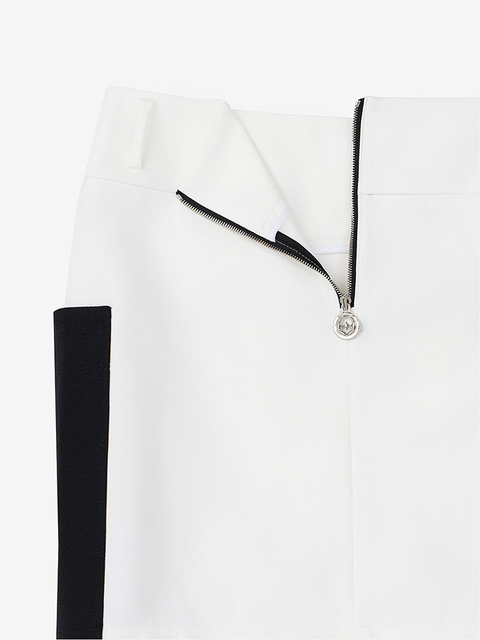 GFJ Golf Women's Side Open PK H Skirt - White