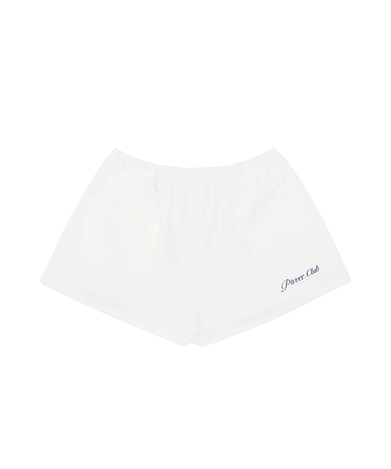 PIV'VEE Printed Drawstring Shorts - Cloud White