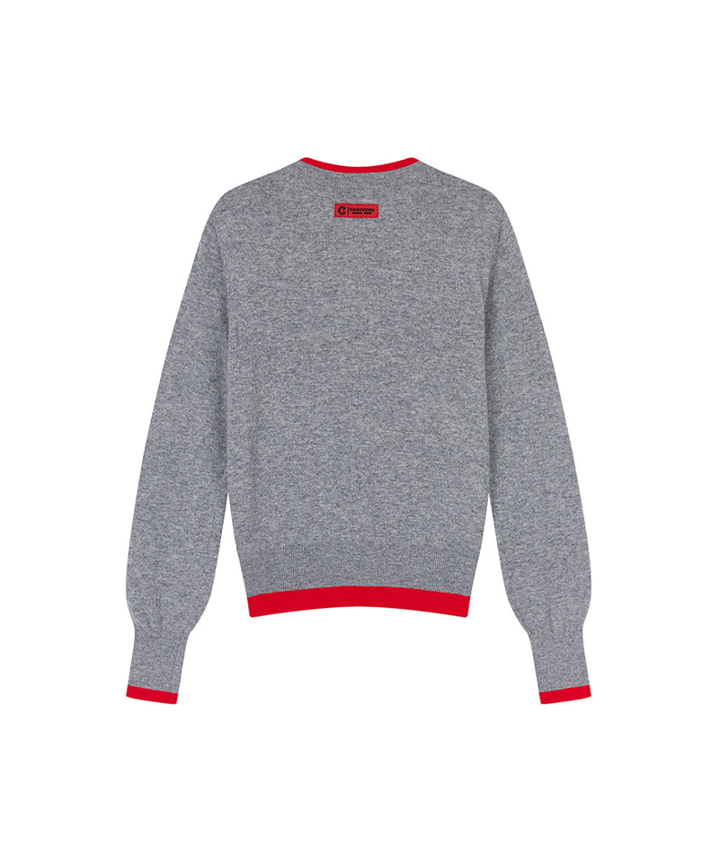 CHUCUCHU Two-Tone Wool Blend Cardigan - 2 Colors