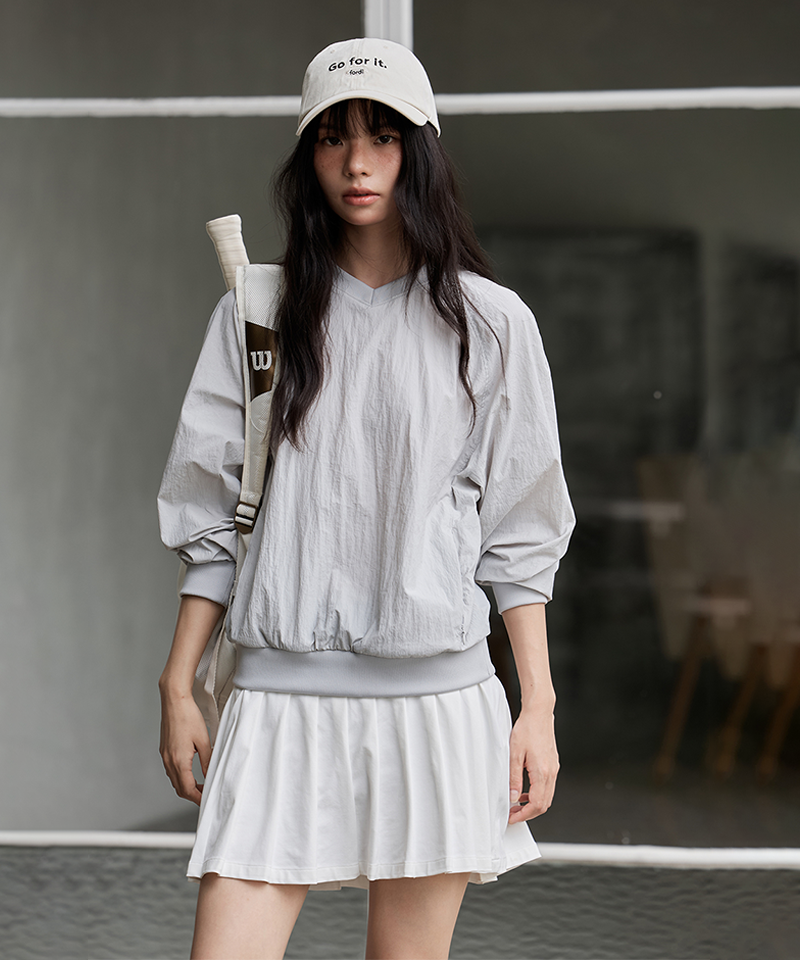 FORDI Wind V-Neck Man-To-Man - Gray