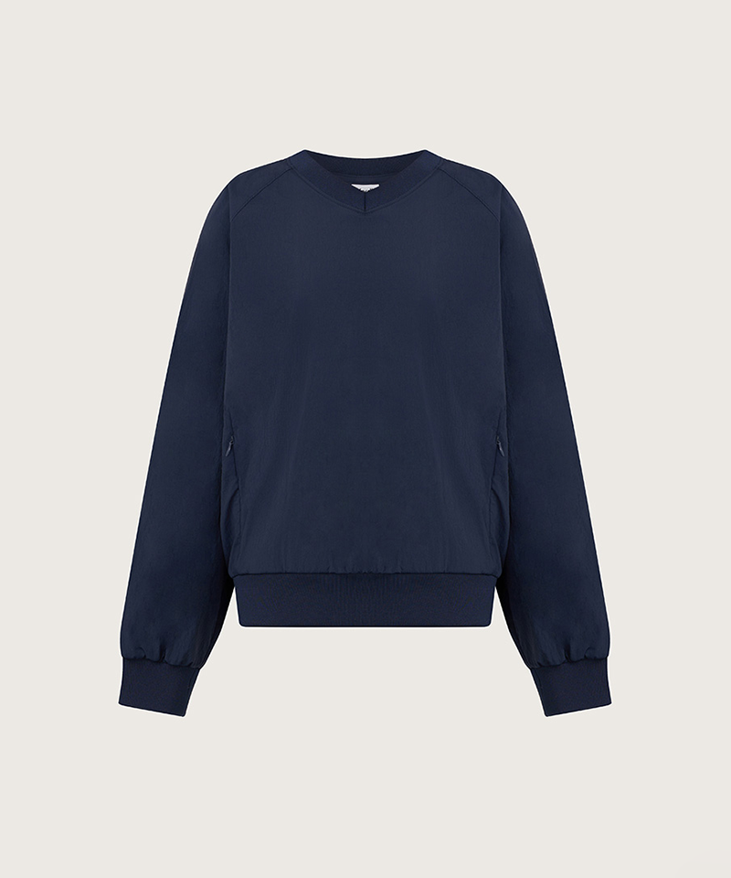 [Season End] FORDI Wind V-Neck Man-To-Man - Navy