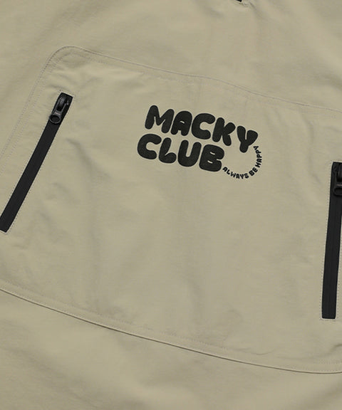 MACKY Golf: Fluffy Pancho Raincoat - Beige