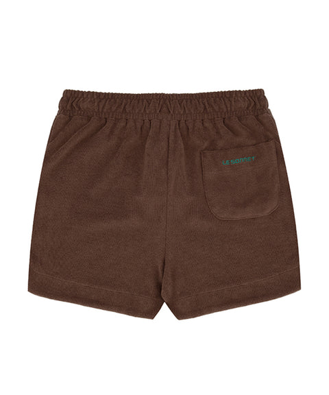 LE SONNET Button Shorts - Brown