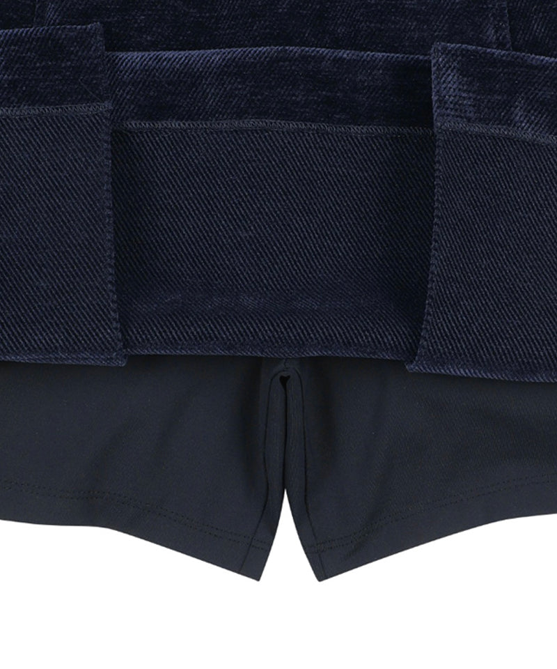 Monday Flow Soft Corduroy Skirt - Dark Navy