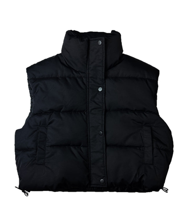BENECIA 12 Cropped Padded Vest - Black