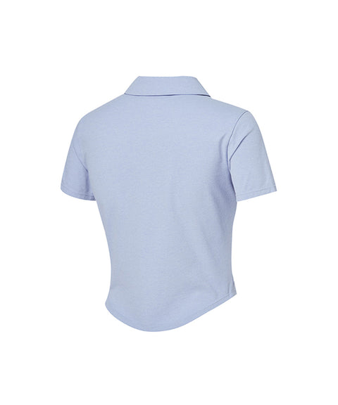 XEXYMIX Golf Ecodex Open Collar Short Sleeve - Dewey Blue