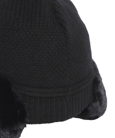 WideAngle: Co Integrated Earflap Knit Cap - Black
