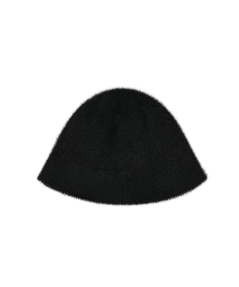 CHUCUCHU Angora Bucket Hat - Black