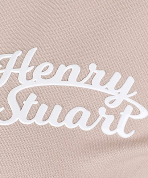 HENRY STUART Women's Rib Collar T-Shirt - Beige