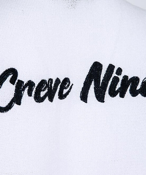 CREVE NINE: Signature Woven Mix Vest - White