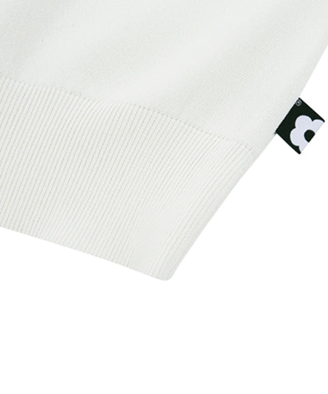 AVEN Sleeveless Knit Cardigan Set -White