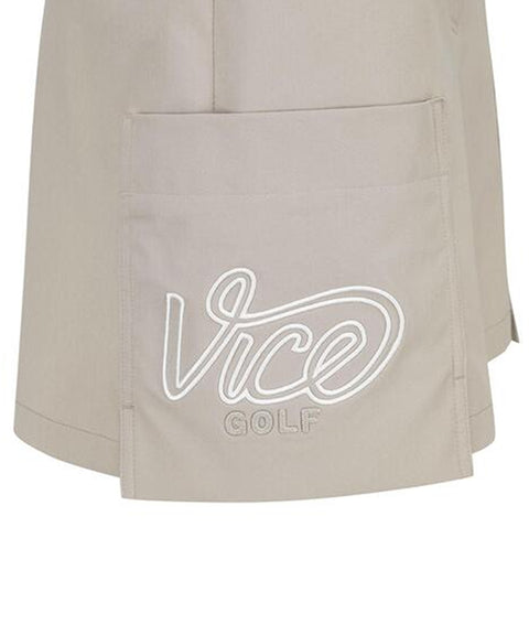Vice Golf Atelier Women's Wrap Pocket Point Half Pants - D/Beige