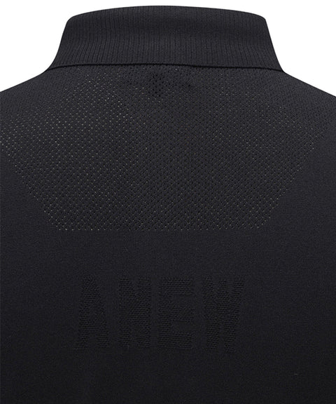ANEW GOLF Men's SM Logo Point Short Sleeve Sweater - Black