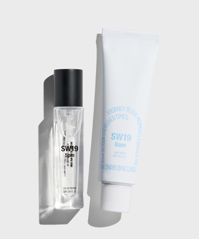 SW19 8am VEGAN HAND CREAM (50ml) + 5pm EAU DE PARFUM (12ml)