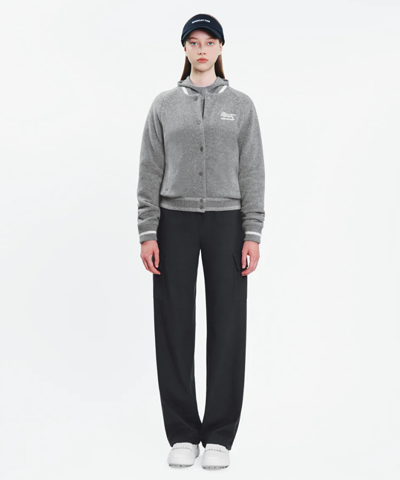 MCC Women's Windproof Knit Varsity Jacket - Melange Gray