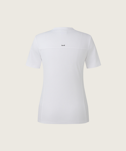 FORDI Golji Mock Neck Short Sleeve T-Shirt - White