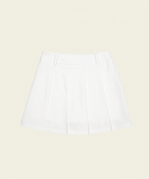 [Warehouse Sale] FORDI Pocket Pleated Skirt - White