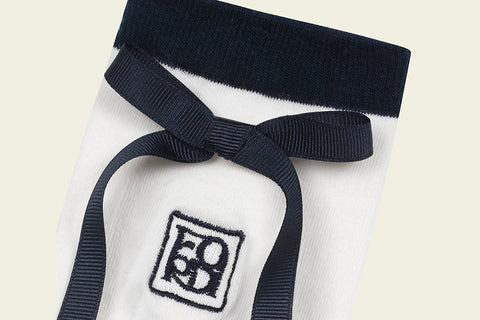 FORDI Ribbon Knee Socks - Navy