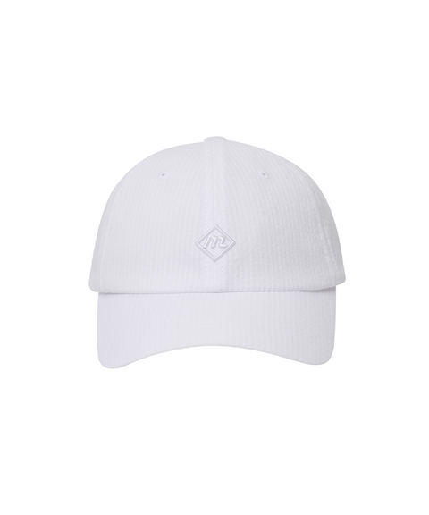 Monday Flow Seersucker Cotton Ball Cap - White