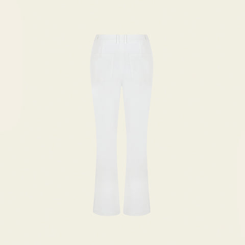 FORDI Signature Bootcut Long Pants - White
