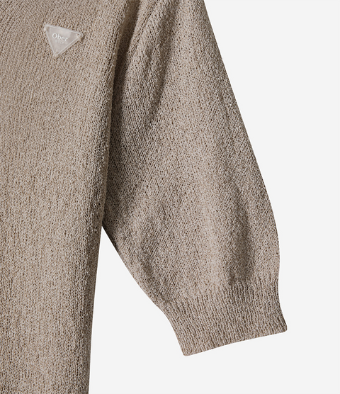 OBER Golf Summer Open Collar Knit - Beige