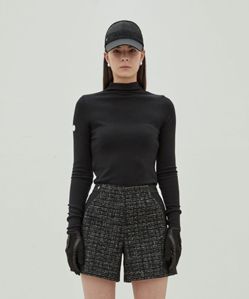 Anell Golf Tweed Shorts - Black