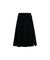 CREVE NINE: Slit Warm Pleated Skirt - Black