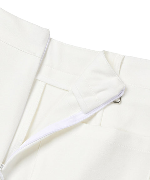 [Warehouse Sale] MACKY Golf: Wavy Short Pants - White