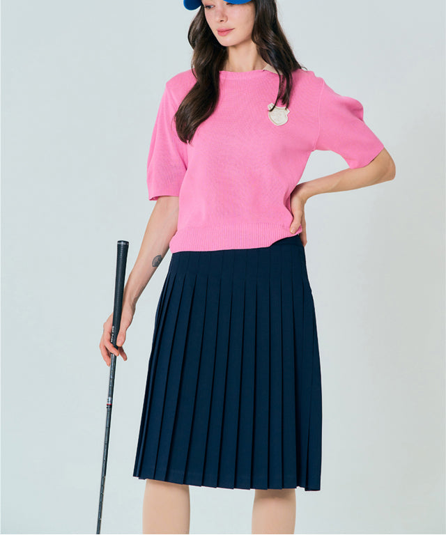 BENECIA 12 Sera Long Skirt [Total Length 65cm] - Navy