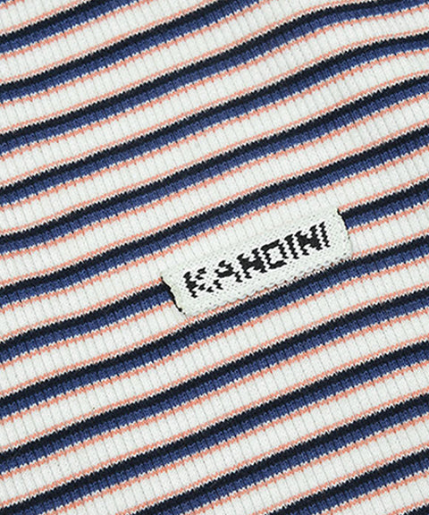 KANDINI New Stripe Halter Tee - Navy