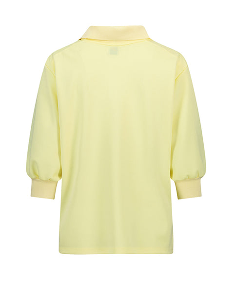 [SAMPLE SALE]LE SONNET Simple Polo Shirts - Lemon Yellow