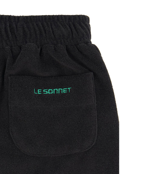 [SAMPLE SALE]LE SONNET Button Shorts - Black