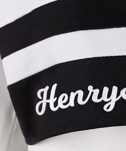 HENRY STUART Women's Band Point Collar T-Shirt - White