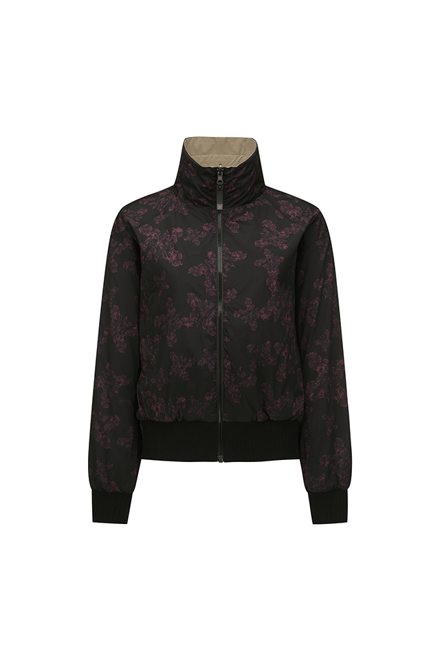 Women's FA Flower Pattern Reversible Jacket - Beige