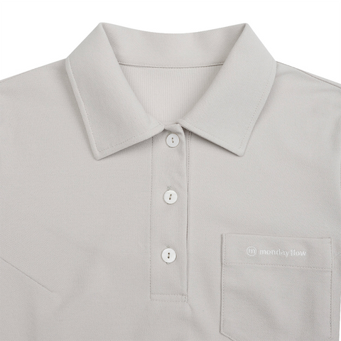 Monday Flow Classic Half Sleeve Top - Light Beige