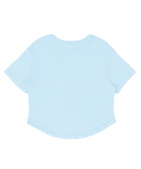 PIV'VEE Curved Hem T-shirt - Airy Blue