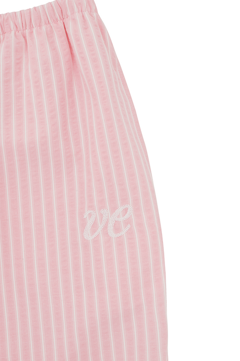 PIV'VEE Easy Stripe Pants - Bubble Pink