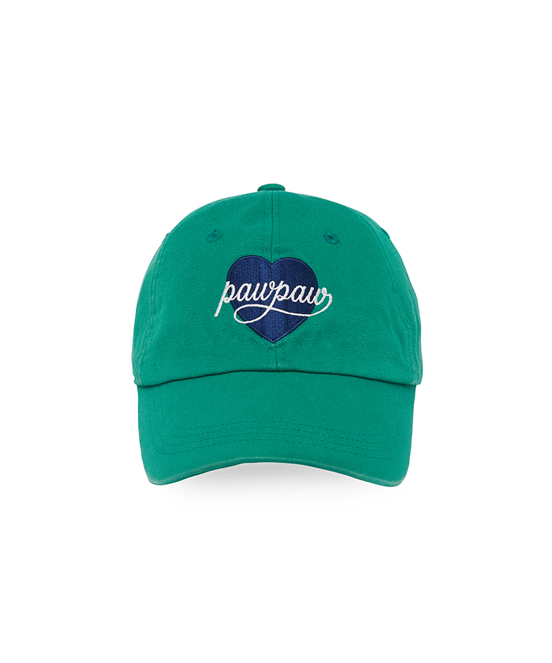 PIV'VEE Heart Embroidered Ball Cap - Pine Green