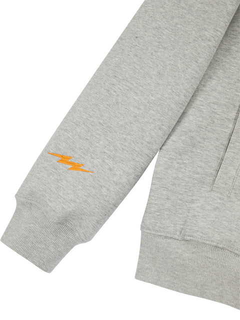 Jamie West Club Hoodie Applique Zip-up - Grey