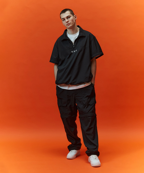 Jamie West Detachable Half Zip-up Anorak - Black