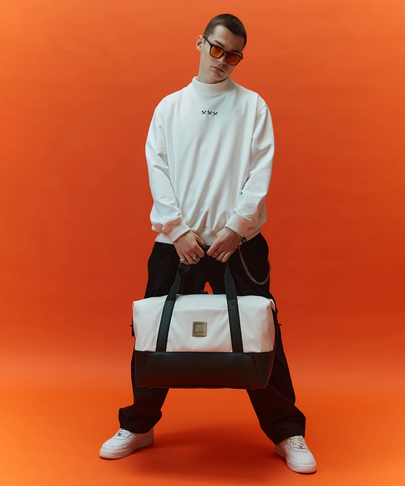 Jamie West Gorden Mockneck Pocket Sweatshirts - White